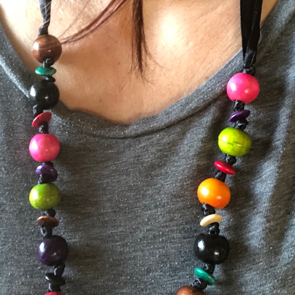 Fair Trade Mahogany Beaded Necklace - Picture 3 of 8